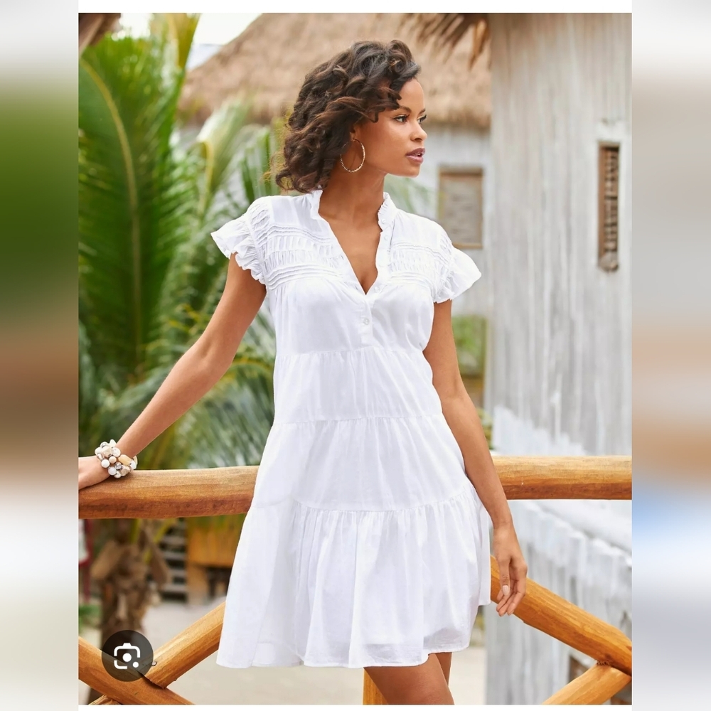 Boston Proper Tiered Shift Dress